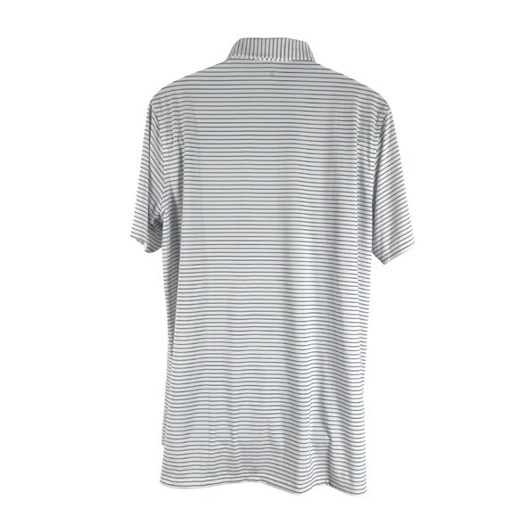 Draddy Sport Polo Shirt Large Short Sleeve Winged Foot Golf Striped TP-3408 - Picture 5 of 10